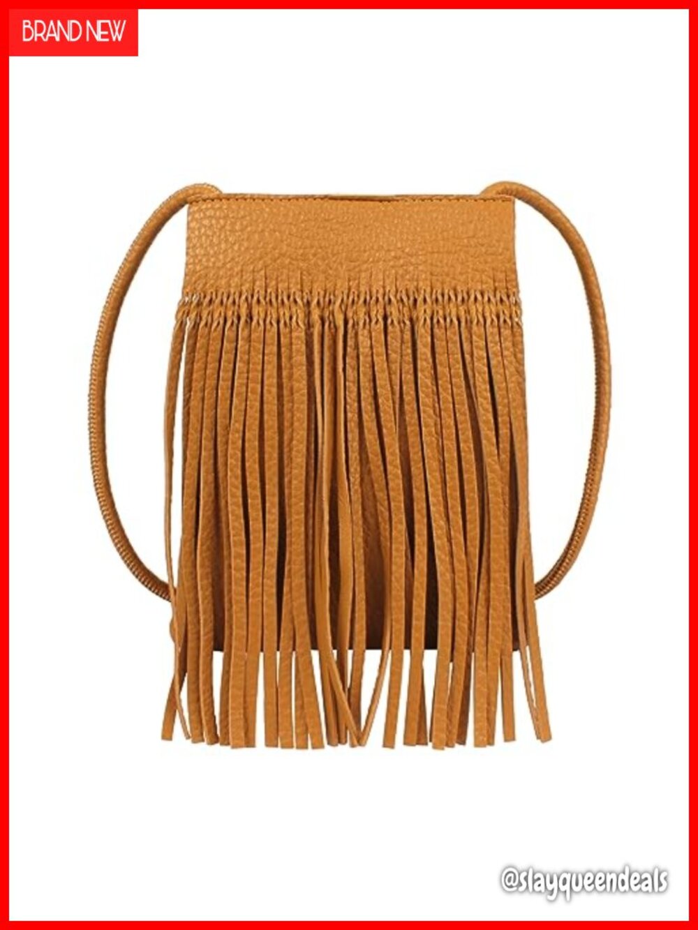 Mini Fringe Tassel Crossbody Bag Small Hobo PU Leather Shoulder Purse